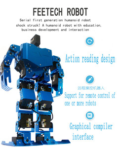 17 DOF Biped <span class=keywords><strong>robotica</strong></span> <span class=keywords><strong>educativa</strong></span> robot umanoide <span class=keywords><strong>kit</strong></span> staffa/struttura in alluminio/robot parti di DIY - Product Image 2
