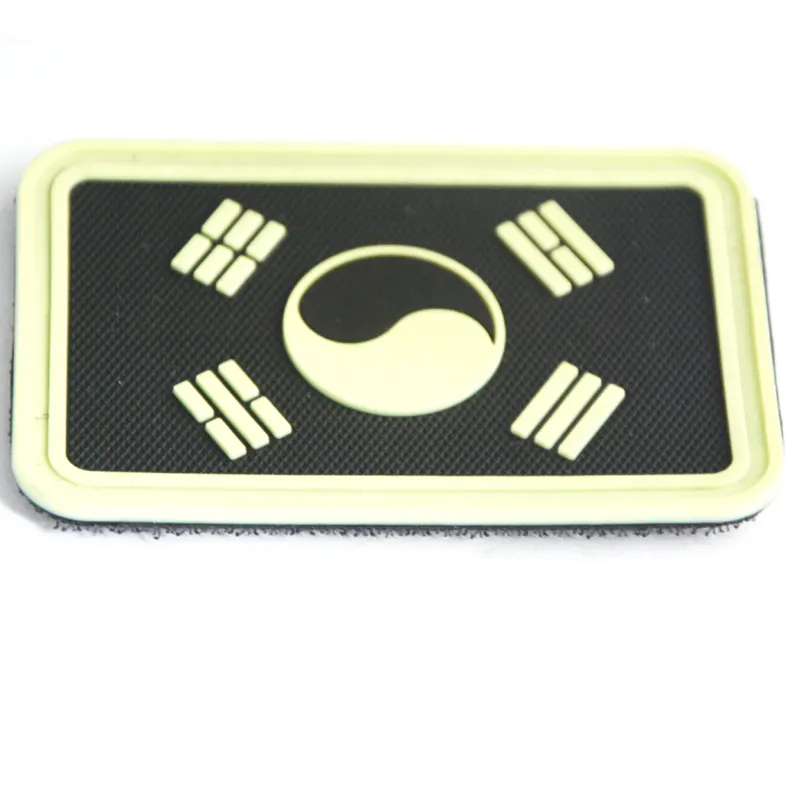 Patch in PVC autoadesivo con design Tai chi luminoso personalizzato, badge in PVC per abito Tai chi