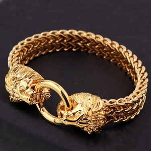 Marlary yeni en kaliteli paslanmaz çelik takı erkek aksesuar parti kaya bağlantı bilezik erkekler aslan - Product Image 3