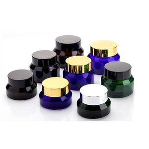Envase de Vidrio Ámbar de Lujo para Cosméticos, Envase de Vidrio Transparente Azul Cobalto para Crema Facial y Ocular de 1oz, 100ml, 50ml, 30ml - Product Image 6