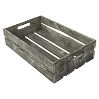 Caisse à fruits en bois empilable rectangulaire avec logo personnalisé et couleur de teinture, pour le stockage