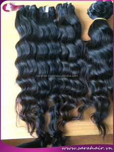 Tissage de cuticules vierges, cheveux alignés, vietnamien et camboddien, trame de cheveux 100 humains, couleur naturelle noire, bon marché - Product Image 2