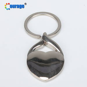 Thiết Kế Mới Truyền Nhiệt In Ấn Thăng Hoa Trống Móc Chìa Khóa Móc Khóa Trái Tim Kim Loại Cửa Chìa Khóa Thăng Hoa Khoảng Trống - Product Image 3