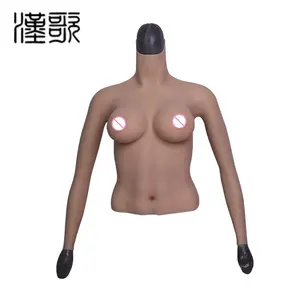80D Cup Beautiful Sexy Silicone Crossdresser Wearable Big Charming Breast Forms With Arms