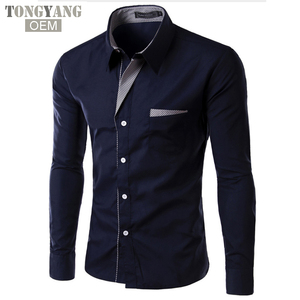 TONGYANG New Fashion Brand Camisa mascolina camicia a maniche lunghe uomo coreano Design sottile formale Casual camicia da uomo - Product Image 2