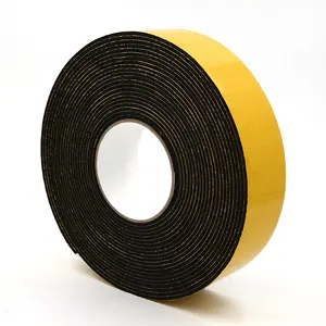 China Leverancier Goede Kwaliteit Sterke Lijm 5Mm Dik Neopreen Rubber Pvc Schuim Spons Singe Dubbelzijdige Tape Voor Pijp Afdichting