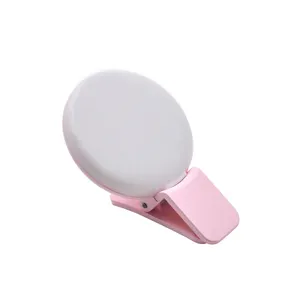 Lampu Cincin Mi Ni Q Selfie, Cincin Selfe Lucu untuk Makeup dengan Kotak Hadiah Lampu Flash Selfie