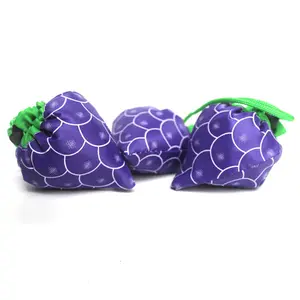 Wholesale Custom Variety Of Fruit Shape Shopping Foldable Grape Tote Bag Laptop Bag Men'S Bag