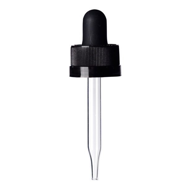 30Ml Dropper DIN 18/415เด็กทน Cap 77มม.Dripper Childproof Dropper แก้ว