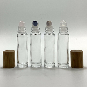 Hengjian 10ml gemma rullo bottiglia di vetro cosmetico con gemma rotolo sulla testa con tappo di bambù per olio essenziale e profumo - Product Image 3