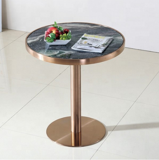 Оптовая продажа, роскошный мраморный стол с S/S основанием, обеденный стол для ресторана, отеля, кофейни