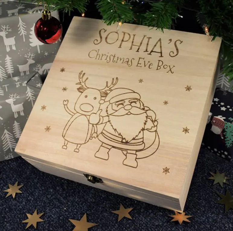 Детская Подарочная коробка для хранения/дешевая деревянная коробка для Новогодних каникул