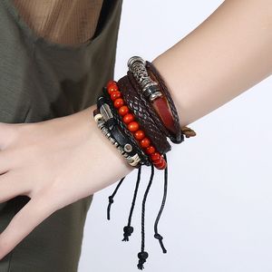<span class=keywords><strong>Bracelet</strong></span> en <span class=keywords><strong>cuir</strong></span> multi-couches pour <span class=keywords><strong>homme</strong></span>, bijoux vintage, bracelets cadeaux, style bohème rock, perles en <span class=keywords><strong>bois</strong></span> - Product Image 5