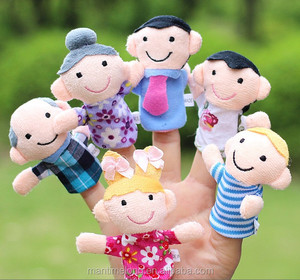 La familia de peluche marionetas de mano de arte títeres de dedo marionetas de mano juguetes de padre-hijo/aparatos juguetes de peluche - Product Image 2