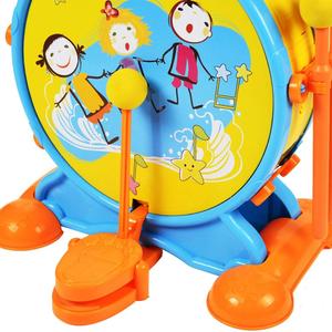 Bộ nhạc cụ dành cho trẻ em 2 trong 1-Bộ trống nhạc Jazz <span class=keywords><strong>Rock</strong></span> & Roll điện tử với Bàn phím Piano, micrô và ghế đẩu - Product Image 6