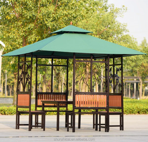 De hierro Gazebo Pabellón del jardín para el jardín al aire libre a prueba de cortina - Product Image 2