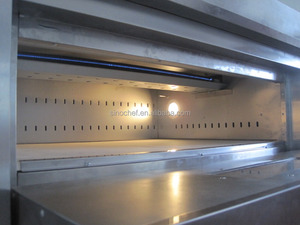 Équipement de boulangerie de cuisine / Four à <span class=keywords><strong>pizza</strong></span> au gaz à 2 étages et 4 plateaux avec <span class=keywords><strong>pierre</strong></span> céramique - Product Image 4