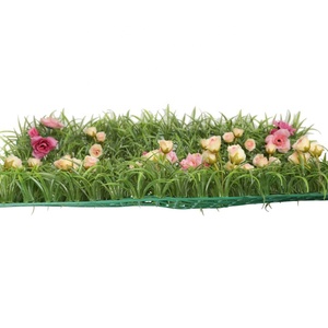Haie artificielle Nouveau design <span class=keywords><strong>Faux</strong></span> gazon Panneau de plantes Mur vert pour la vente en gros - Product Image 3