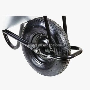 <span class=keywords><strong>Carretilla</strong></span> Neumática de Una <span class=keywords><strong>Rueda</strong></span> con Bandeja de Metal Sólido para Uso en Jardín, Material de Acero y Hierro - Product Image 6