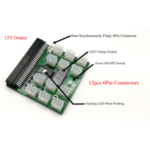 Alta calidad 12 V 6Pin Breakout junta para HP 1200 W GPU minería - Product Image 3