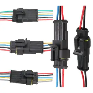 Otomatik tel bağlayıcı 1 2 3 4 5 6 yollu 1P 2P 3P 4P 5P araba konektörü erkek dişi su geçirmez elektrik bağlantı fişi kablo ile