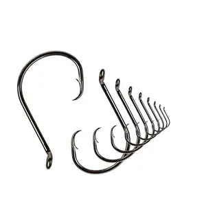 7385 Top quality high carbon steel sea large fishing single hooks with Circled, boat fishhook