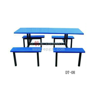 Muebles de comedor al aire libre Mesa de comedor moderna y silla Juego de Banco de mesa de 4 asientos Mesas de fibra de vidrio para restaurante Sillas a la venta - Product Image 1