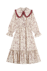 Vestido de Mujer con Estampado Floral y Cuello Peter Pan, Manga Larga, Zona de Compras para Compradores de Comercio Electrónico, MOQ Pequeño - Product Image 2