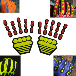 2017 New colorful anti impact protective glove and cut 5 glove work gloves TPR chips on <span class=keywords><strong>the</strong></span> back of <span class=keywords><strong>the</strong></span> hand - Product Image 1