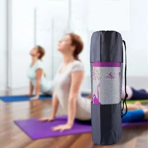 Customize Portable Drawstring Yoga Mat Mesh Bag Eco Friendly Yoga Mat Bag