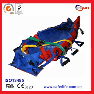 Correas de seguridad de aluminio plegables para ambulancia CE ISO, camilla con inmovilizadores de cabeza - Product Image 5