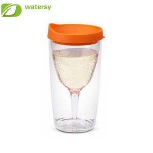 Nuevos productos calientes <span class=keywords><strong>10</strong></span> oz doble pared acrílico vino vaso de vidrio acrílico vasos de vino Copa - Product Image 6