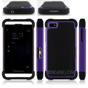 Hot Koop Voetbal Geweven Bumper Cover Voor Blackberry Z10, Pc + Tpu Hard Case Voor Blackberry Z10