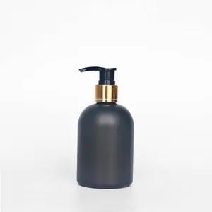 Cosmetische pakket 250 ml 500 ml shampoo fles frosted mat zwarte kleur huisdier plastic fles