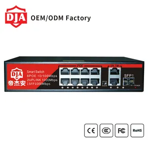 8 Port Gigabit10/100/1000Mpbs PoE PSE Switch 52V PoE Network Switch for CCTV camera