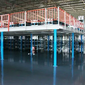 Customized Industrial Heavy Duty Warehouse Mezzanine Storage Floor Racks Steel Platform