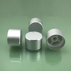 Potentiometer Knob for Knurl Shaft 6mm and Half Shaft 6*D4.5mm Aluminium Sandblasting Silver