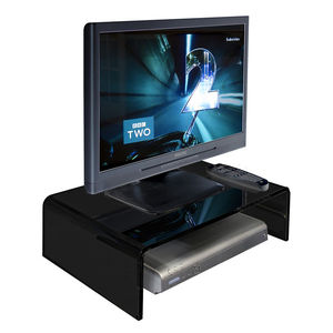 Clair Noir Acrylique TV ou Moniteur Pont <span class=keywords><strong>Stand</strong></span> Ordinateur Écran Riser Affichage Rack <span class=keywords><strong>Stand</strong></span> avec Clavier De Stockage - Product Image 1