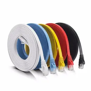 Незащищенная витая пара ethernet cat6 плоский патч-корд супер тонкий плоский cat6 патч-корд 28awg/30awg/32awg