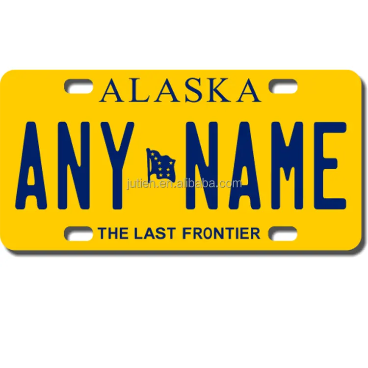 ALASKA personalizada bicicleta placa hacer tu propio nombre diseño de placa de licencia