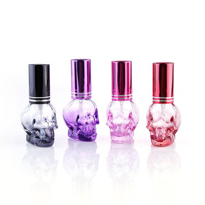 Portatile 8ml con teschio riutilizzabile e Design colorato per bottiglia di profumo di vetro per spruzzare guarnizione MOQ 100 pz - Product Image 1