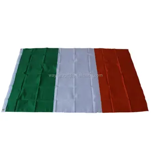 Logo Kustom Besar Print Poliester Italia, Bendera Luar Ruangan 3X5 Kaki 150X90Cm