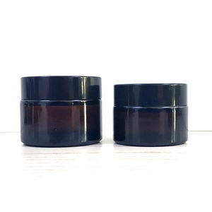 100g vacía tarro de crema 30g frasco de vidrio ámbar de 50g envase cosmético con la tapa negra tapa de oro boticario - Product Image 6