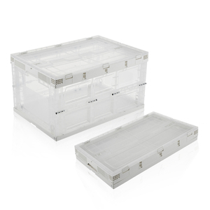 Clear Storage Plastic Storage Box Transparent Large Clear Transparent Plastic Collapsible Storage Box