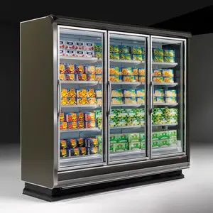 Walk-CoolerでGlass Door For Supermarket Heatedアルミガラスドアクランプ商用冷蔵庫