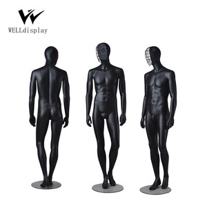 Matt Oval negro cabeza hombre maniquí fantasma <span class=keywords><strong>sin</strong></span> rostro hombre maniquí - Product Image 1