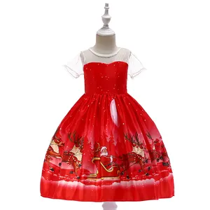 Meiqiai卸売女の子ブティック服フォーマルパーティーは小さな女の子のためのクリスマスドレスを着用します