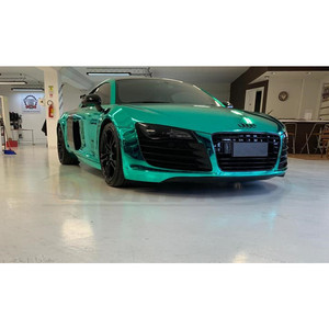 Nuova <span class=keywords><strong>pellicola</strong></span> avvolgente in vinile con specchietto cromato verde chiaro - Product Image 2