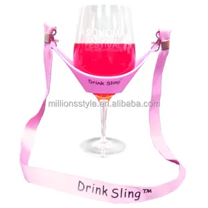 Custom Promotion Cup Wine Glass Holder Lanyard Drink Bottle Neck Lanyard Straps