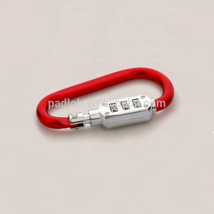 BBD-HE02 Cadenas à <span class=keywords><strong>code</strong></span> en alliage de zinc multicolore personnalisable, mousqueton pour sac à dos, cadenas à <span class=keywords><strong>code</strong></span>, diamètre de la manille 6 mm, 75x40x9 mm, bagages - Product Image 2